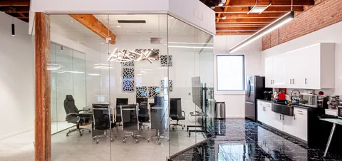 Exposed ceiling systems in an interior