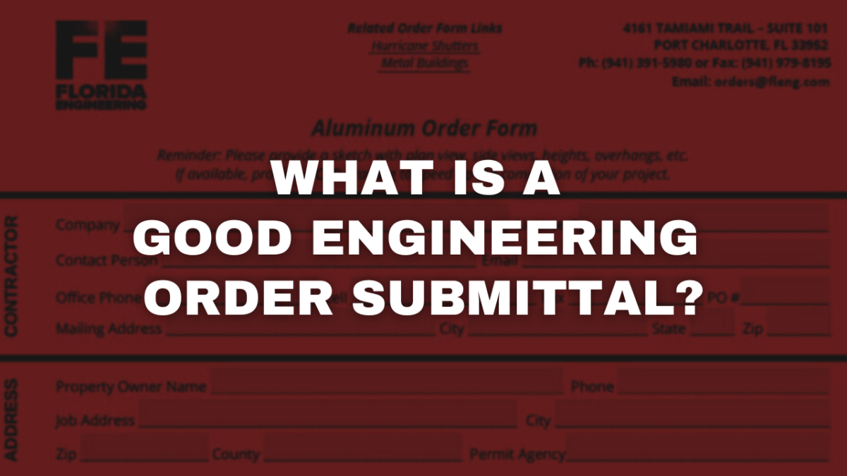 What is a good engineering order submittal?