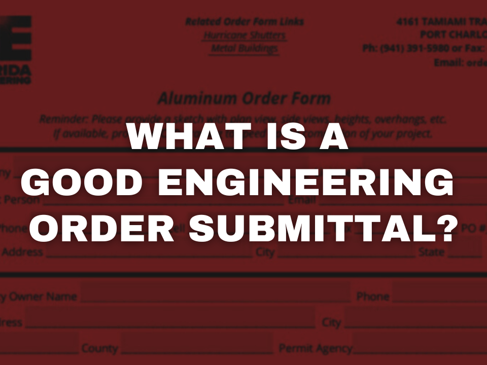 What is a good engineering order submittal?