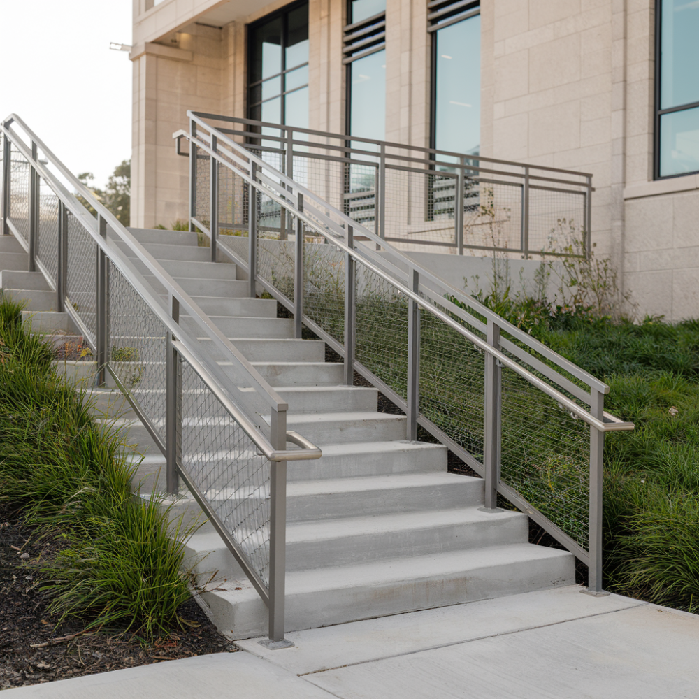 Commercial Staircase Safety, Outdoor Handrail Plans, Florida Stair Engineering, Florida Handrail Design, Tampa Handrail Engineering, Miami Stair Design, Orlando Handrail Compliance, Jacksonville Stair Engineering, Stair Reinforcement Plans, Structural Handrail Engineering, Stair Aesthetic Design