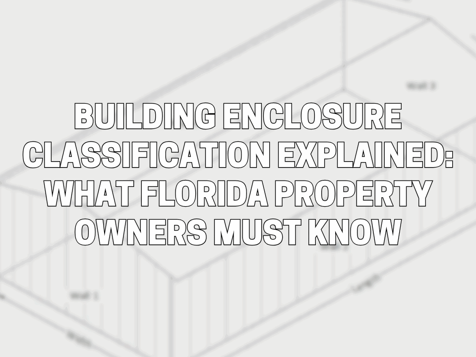 Building Enclosure Classification Explained: What Florida Property Owners Must Know in 2025