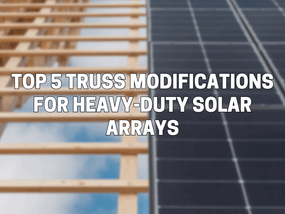 Truss Modifications for Heavy-Duty Solar Arrays