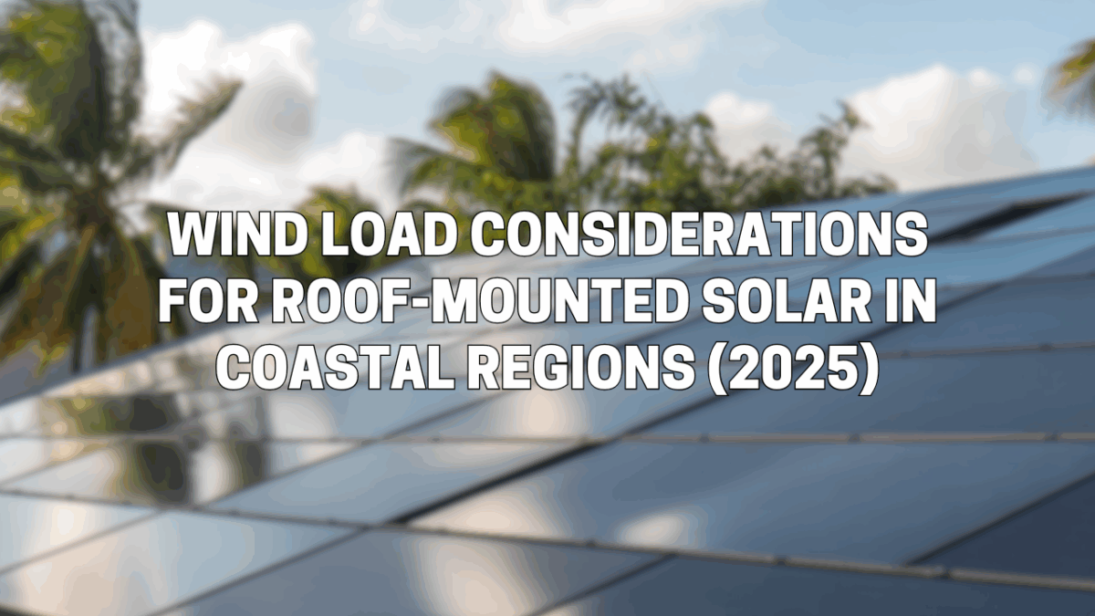 Wind Load Considerations for Roof-Mounted Solar in Coastal Regions