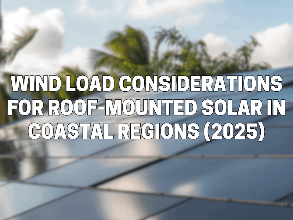 Wind Load Considerations for Roof-Mounted Solar in Coastal Regions