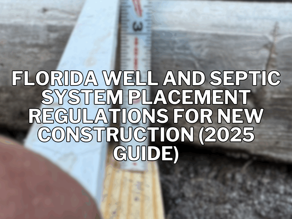 Florida Well and Septic System Placement Regulations for New Construction (2025 Guide)