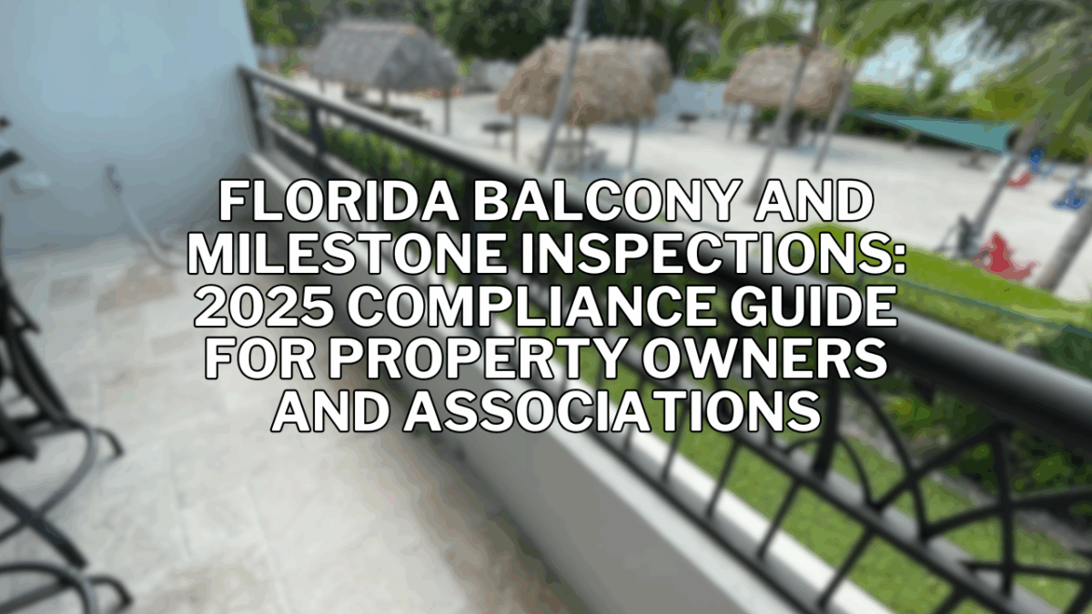 Florida Balcony and Milestone Inspections: 2025 Compliance Guide for Property Owners and Associations