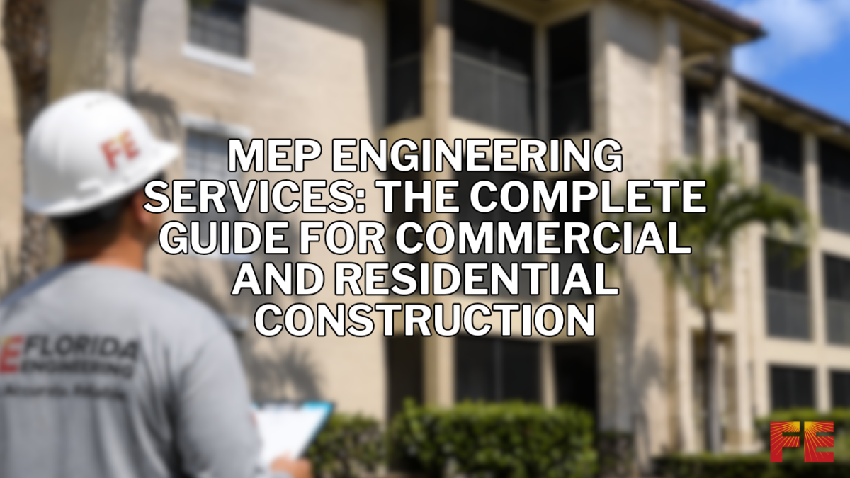 MEP engineering services inspection for a commercial residential building by Florida Engineering LLC engineer