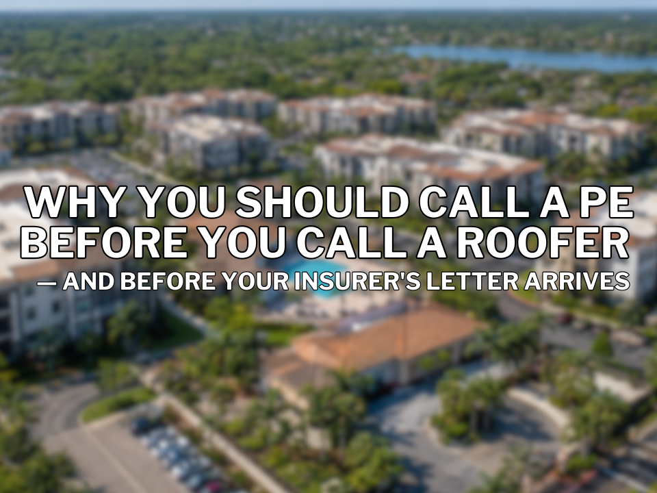 Why You Should Call a PE Before You Call a Roofer